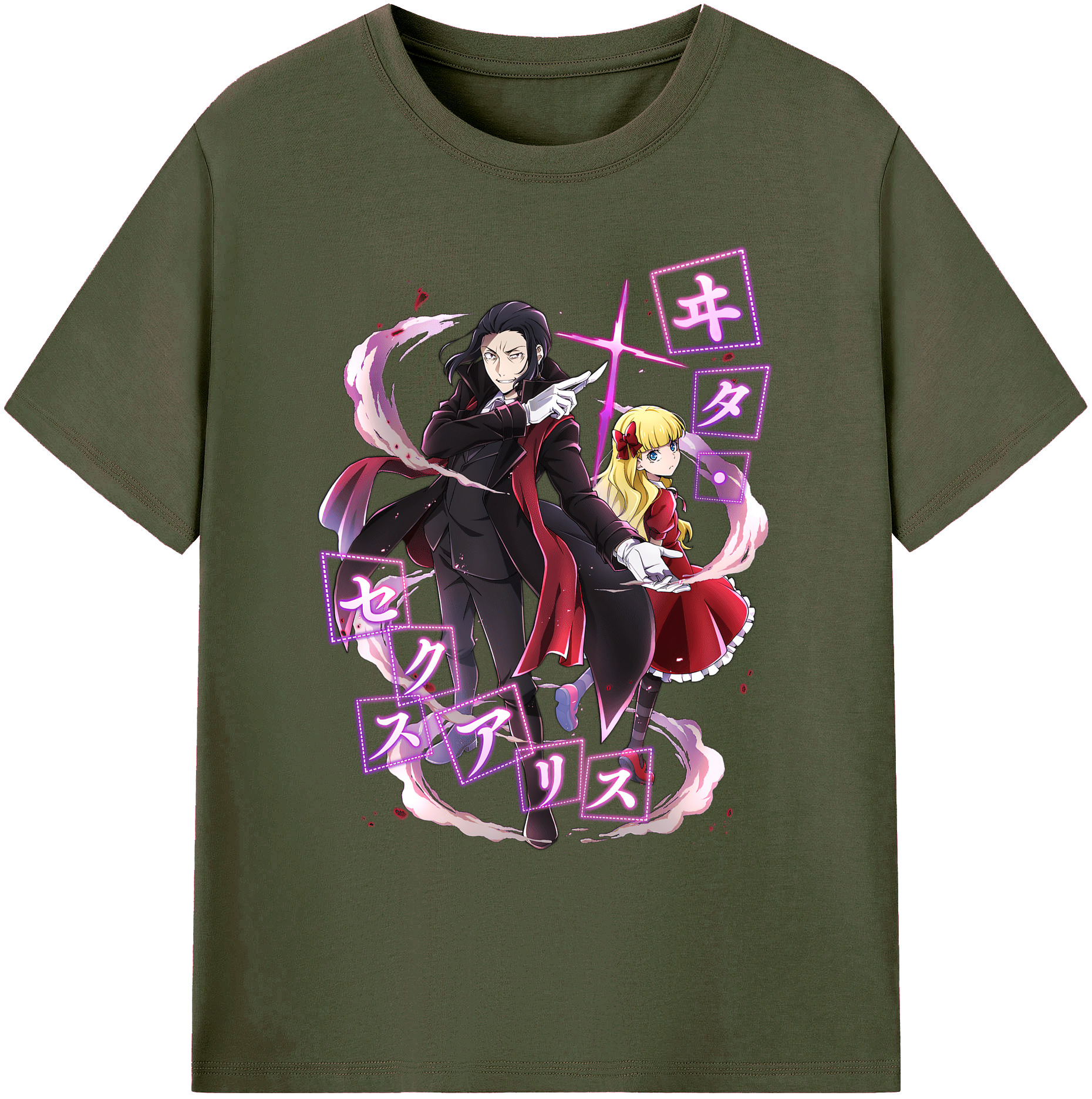 （画像用） 文豪ストレイドッグス Bungo Stray Dogs 綿100％ メンズ半袖Tシャツ｜肌触りやわらか＆通気性